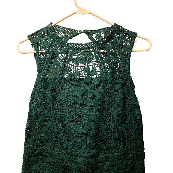 Lulu's green lace mini dress NWT size Large - Picture 3 of 7